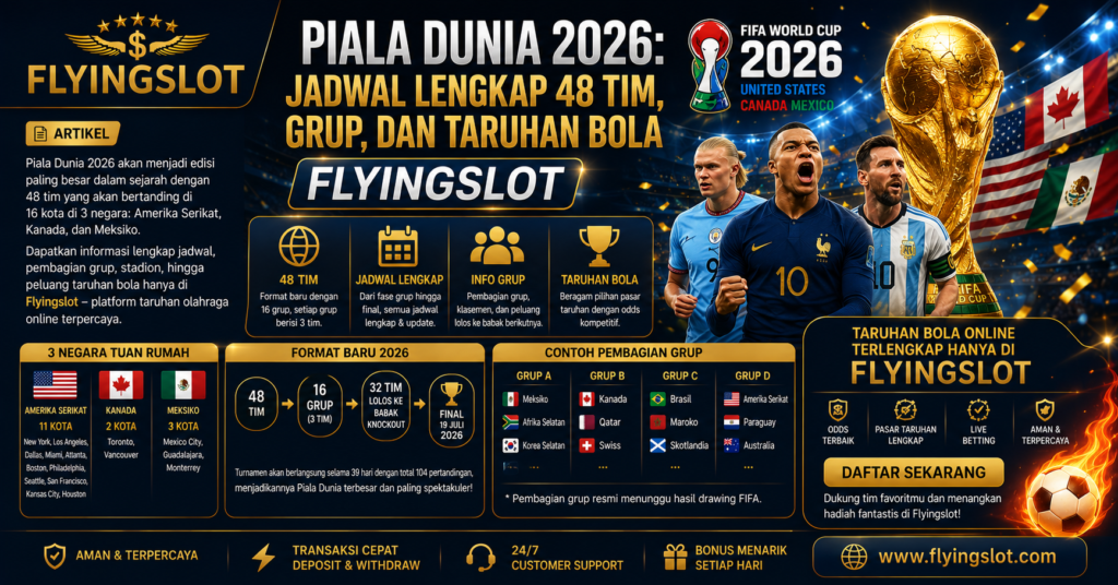 flyingslot jadwal lengkap piala dunia 2026 siap menghibur kalian semua